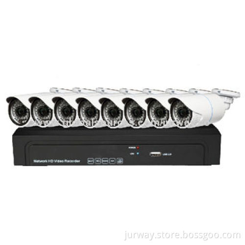 NVR and IPC Home Kit with 1 x NVR, 8 x 1.3MP IP Cameras, Supports 8CH 720/960/1,080P
